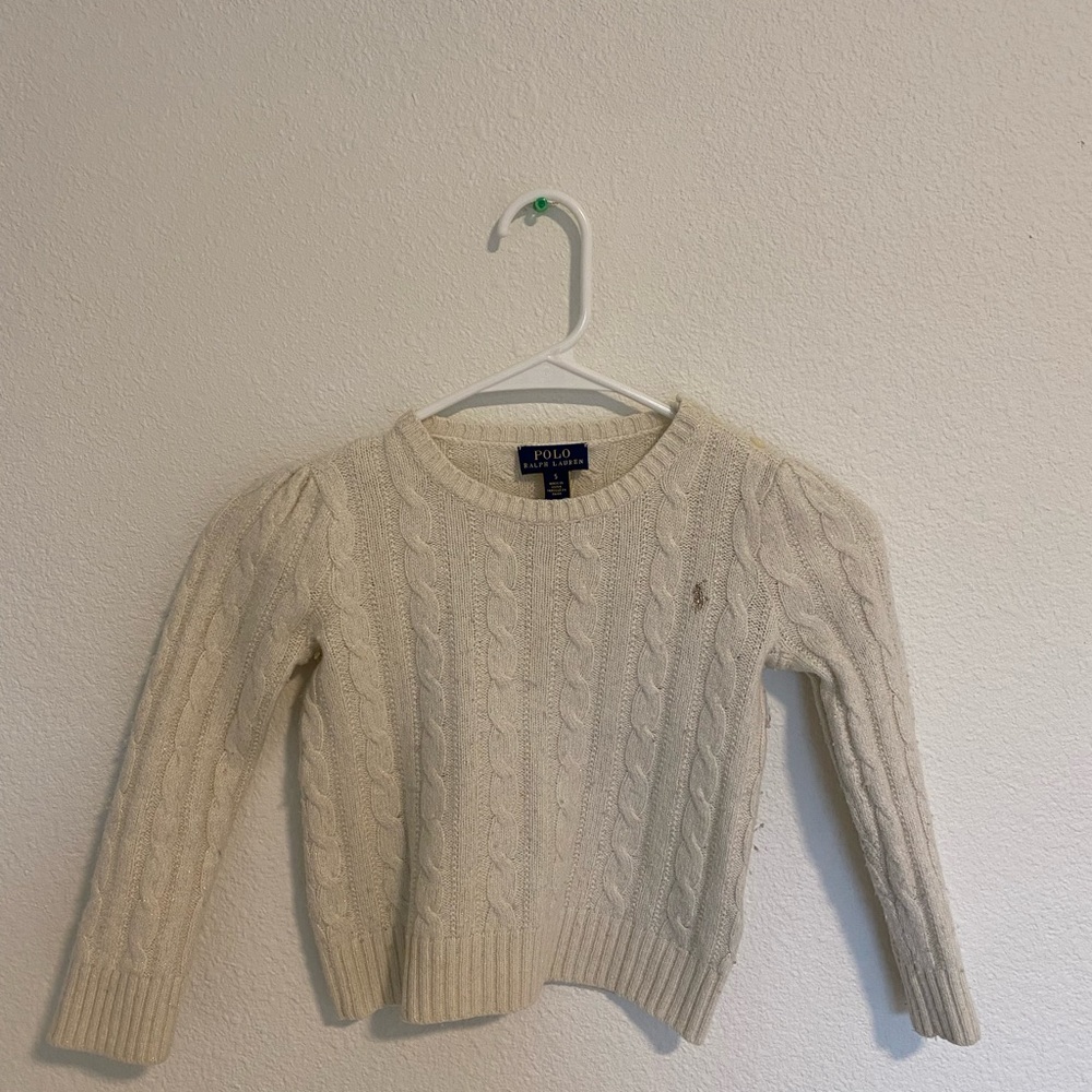 Polo by Ralph Lauren Ivory Cable-Knit Crew Sweater